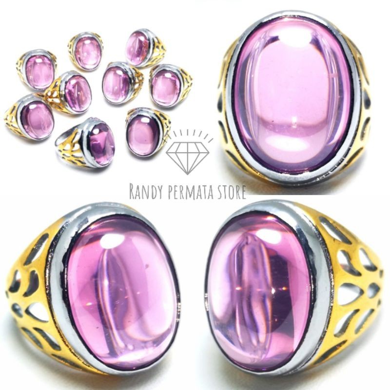 Batu Cincin Akik Rose Siam Bangkok Kristal High Quality