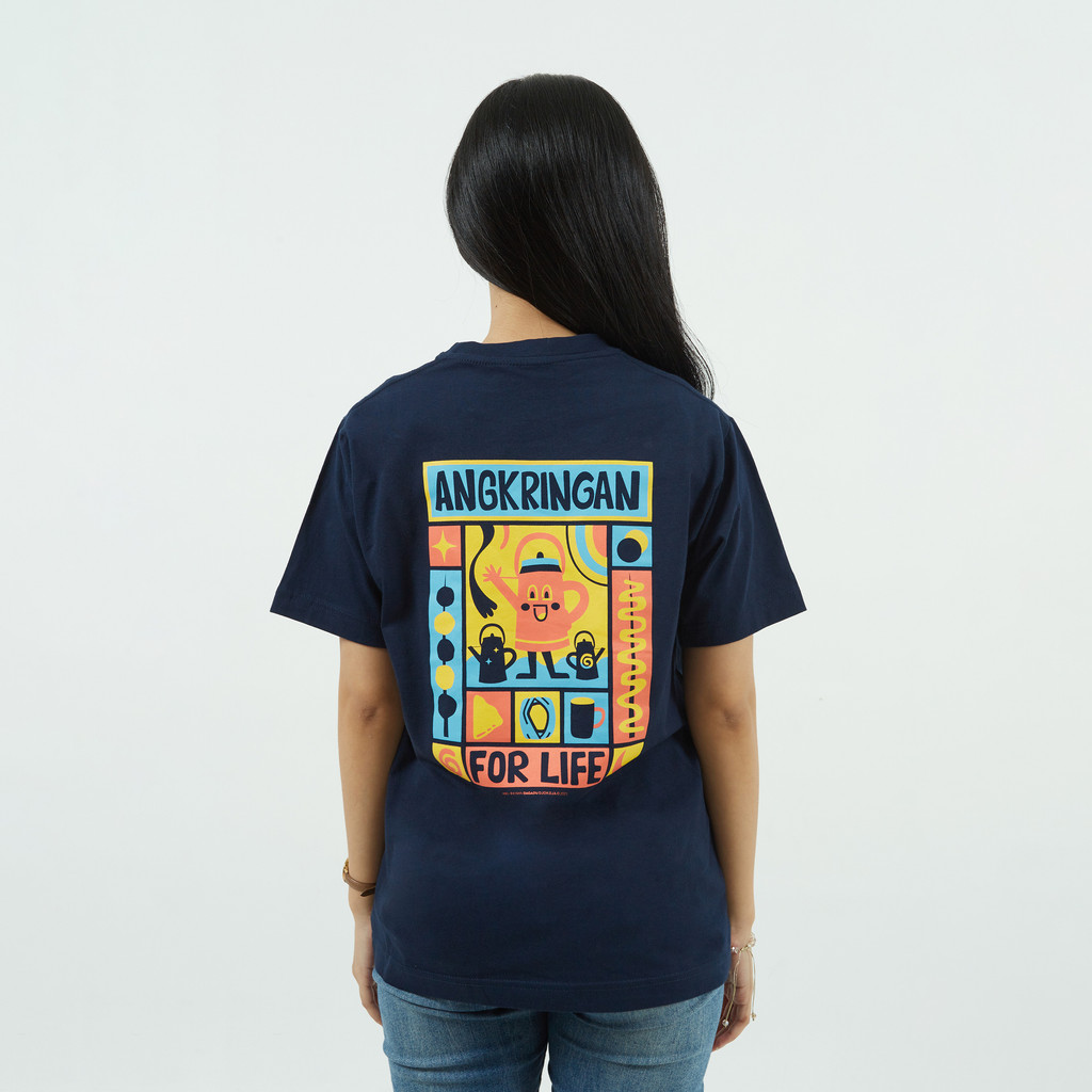 Dagadu T-shirt Regular Angkringan | Kaos Lengan Pendek Pria Wanita | Cotton Combed