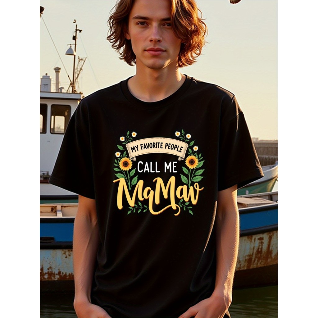 Kaos Pria Katun - Desain Bunga Matahari 'My Favorite Person'