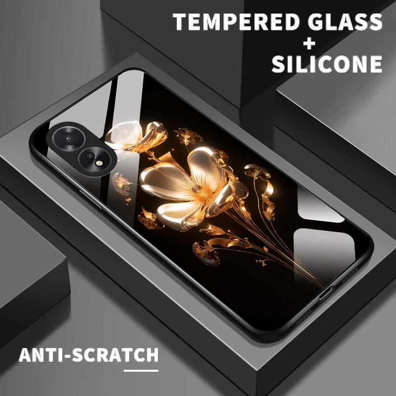 Case OPPO A38 A31 2020 A33 A35 2021 A36 A32 A1 Pro A1k A1x A2x A3 A3s HD Tempered Glass Silicon Back