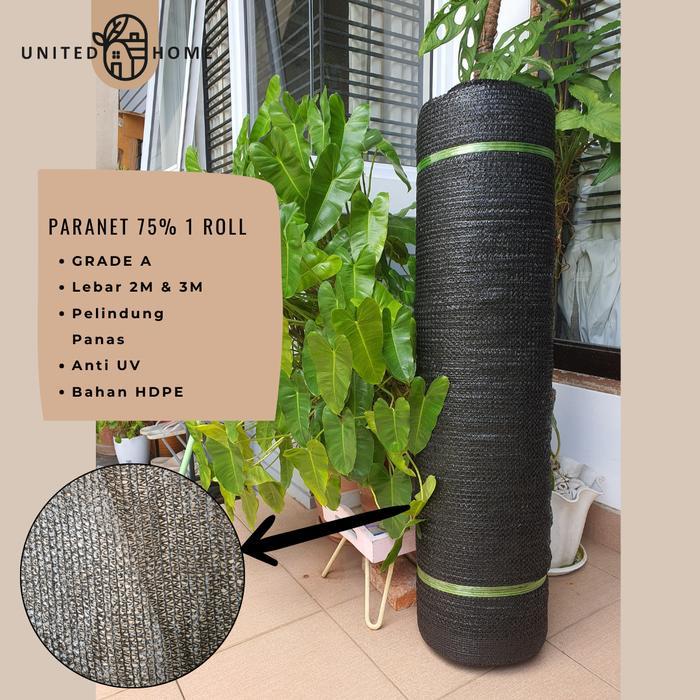 READY Jaring Paranet 75% Shading 1 Roll 100m x 3m / Jaring Paranet Anti UV / Jaring Paranet Anti Pan