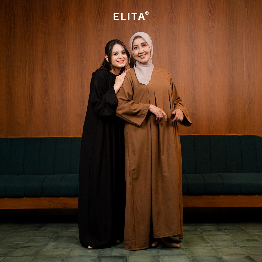 ELITA OFFICIAL - AMANDA DRESS (Katun, flowy, detail lipit di dada membuat look lebih jenjang)