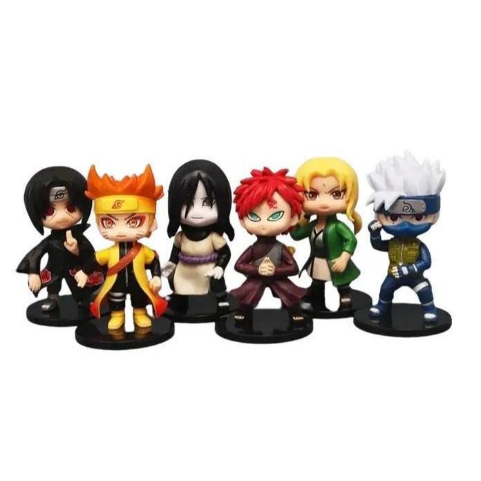 Action Figure Naruto Tsunade Kakashi Itachi Orochimaru Gaara Chibi - HY23010