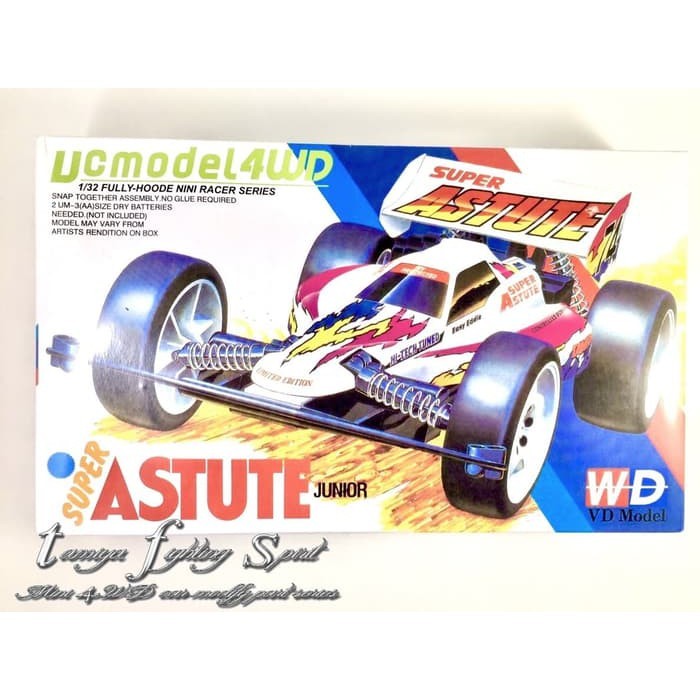 Tamiya DD Super Astute Junior White Mini4WD Zero Chassis - VCAST03