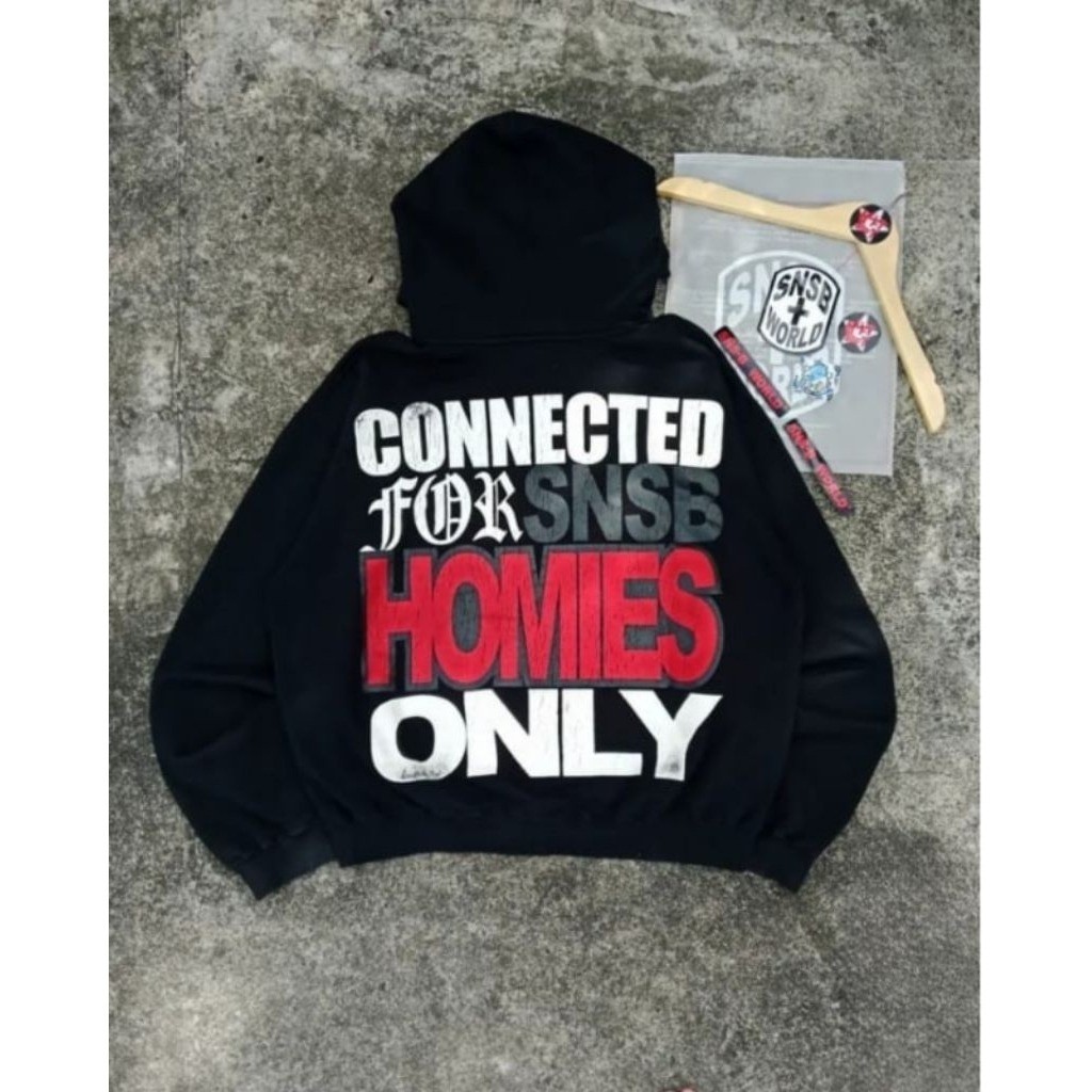 Sweater Hoodie Boxy SNSB WORLD FAUL Oversize Unisex Pria Wanita COD