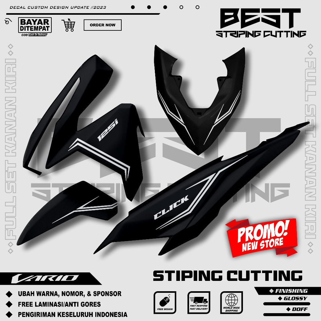 Striping Cutting Vario Led Old 125 - 150 Stiker Cutting Vario Simple