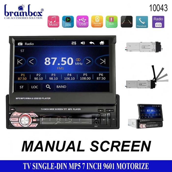 Head Unit Mobil 1 Din MP5 Player 9601 HD TV Mobil Tape Mobil Universal - Manual