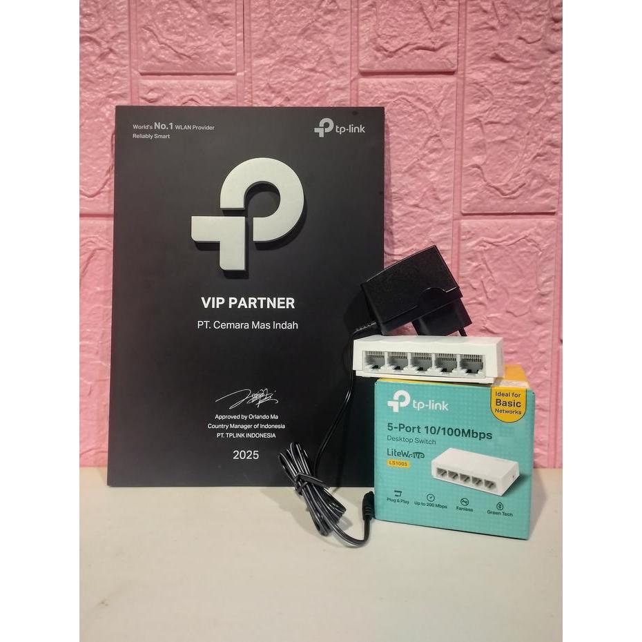 Switch Hub TP LINK 5 Port LS1005 10/100Mbps Desktop Switch Hub (Pembagi jaringan kabel LAN) Plastic 