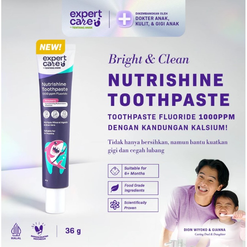 expert care nutrishine toothpaste 1000 ppm fluoride 36gr