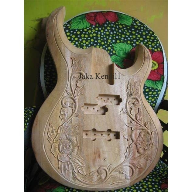 body gitar ukir kayu mahoni super bahan MENTAHAN TNP fnx001 murah murah nih