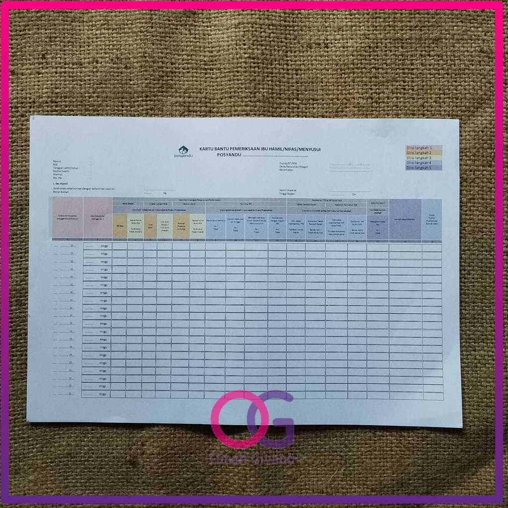 Lembar Form ILP. Form ILP Posyandu, Kertas Form ILP Posyandu, Form ILP - Form ILP Murah