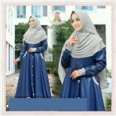 4116 dress pesta merah maroon syari blink glitter baju kondangan baru