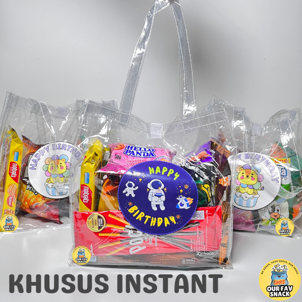 PROMO  Paket Snack Ulang Tahun Anak Goodie Bag Hampers Ultah Bingkisan Snack Ultah Hampers nb-00