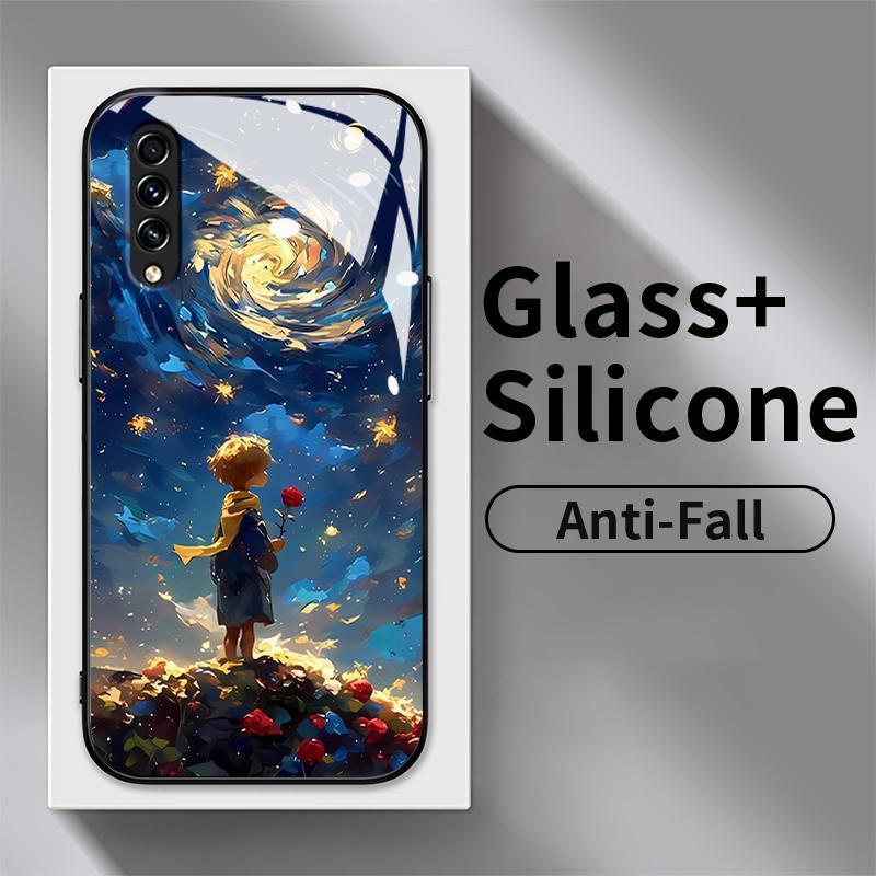 Casing Hp For Samsung A54 5G A50 A50s A51 4G A52 A52s A53 A7 2018 Case Tempered Glass Cantik Unik Pa
