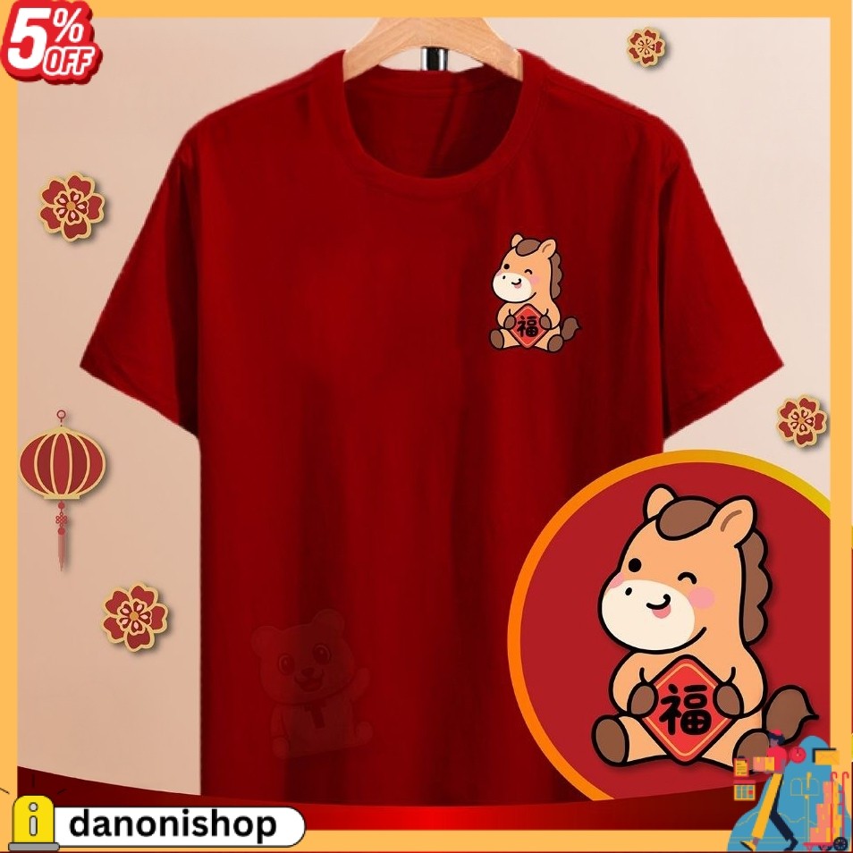 READY Herlin Collection - KAOS DEWASA ANAK IMLEK 2026 TERBARU KAOS COUPLE KELUARGA TAHUN KUDA KAOS C