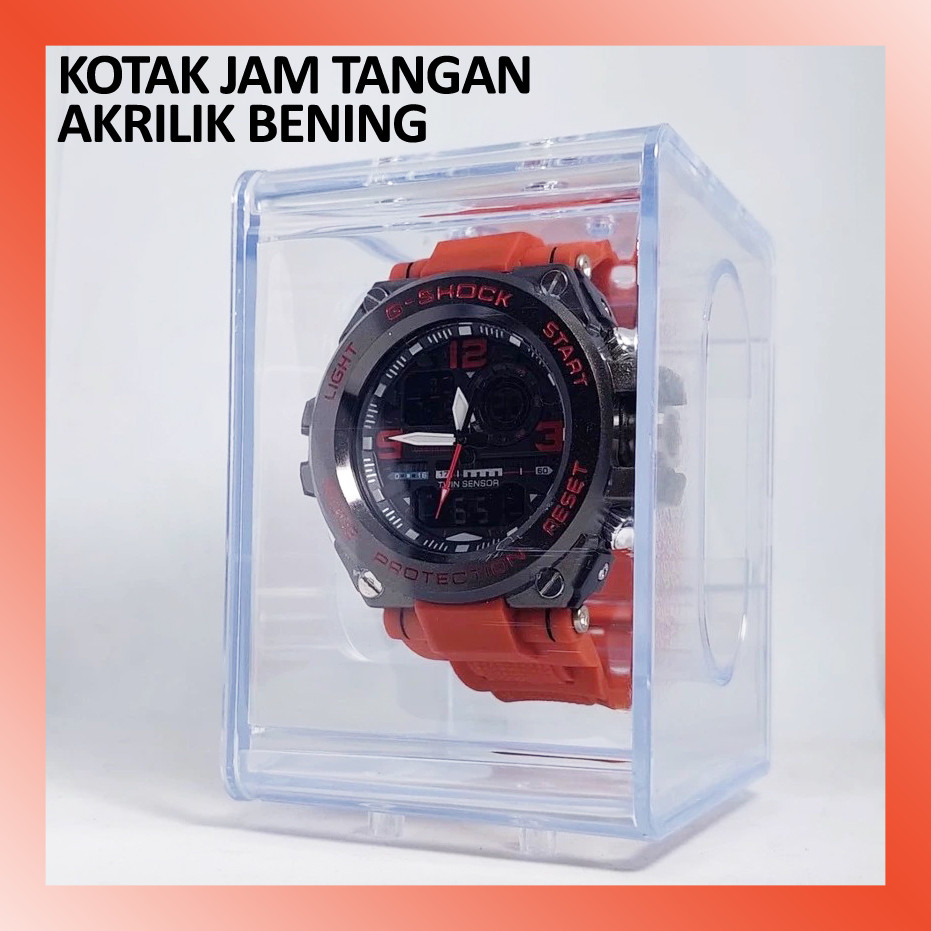 LAMMORO > GS06 Stand Display Jam Tangan Akrilik Kotak Bening Berdiri Transparan Besar Mika Acrylic B