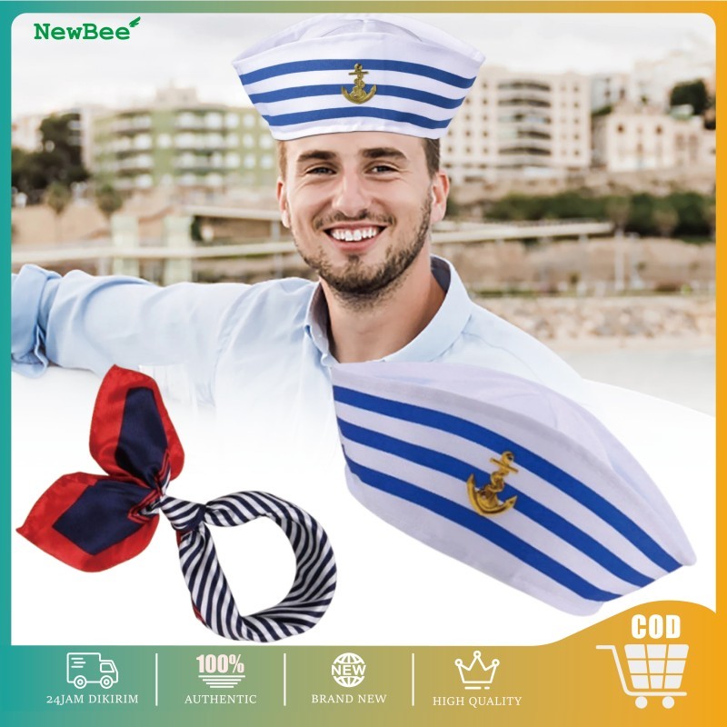 Topi Kapten Kapal Pelaut Sailor Hat Untuk Kostum Dan Pesta Topi Anak Dewasa Topi Kostum Pelaut Topi 