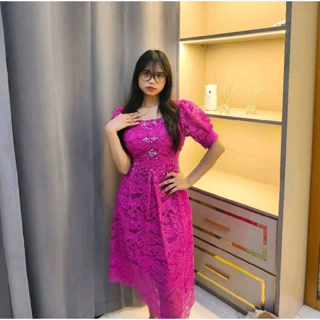 ISABELLA LONG DRESS NATAL TERBARU DRESS KEKINIAN KONDANGAN DRESS BRUKAT DRESS PESTA ACARA NATAL DRES