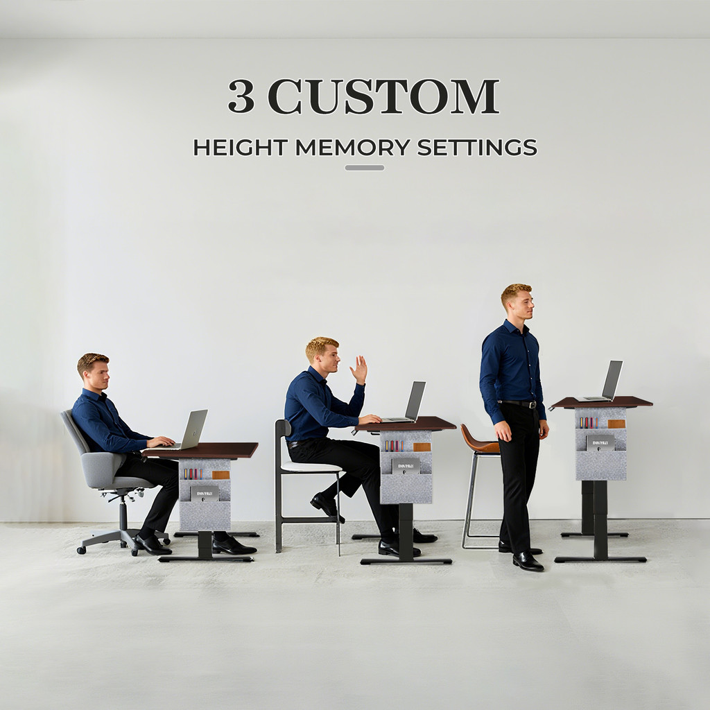 NSY Auo Electric Stanng Desk 48x24 Inches, Height Adjustable, Whisper Quiet Motor,  for Home Office 