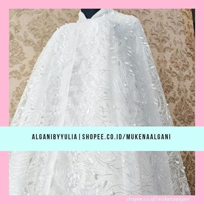 Mukena putih lebaran 2019 cantik mukena brukat mewah terbaru murah