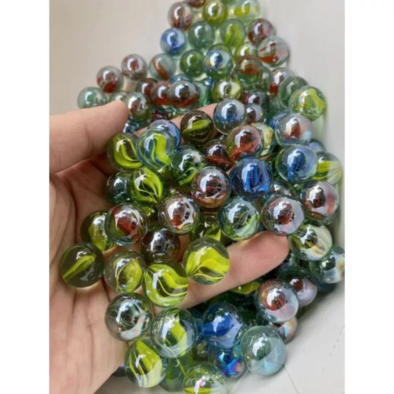 Viral 100Pcs Gundu/Kelereng Mata Kucing Harga Grosir terlaris