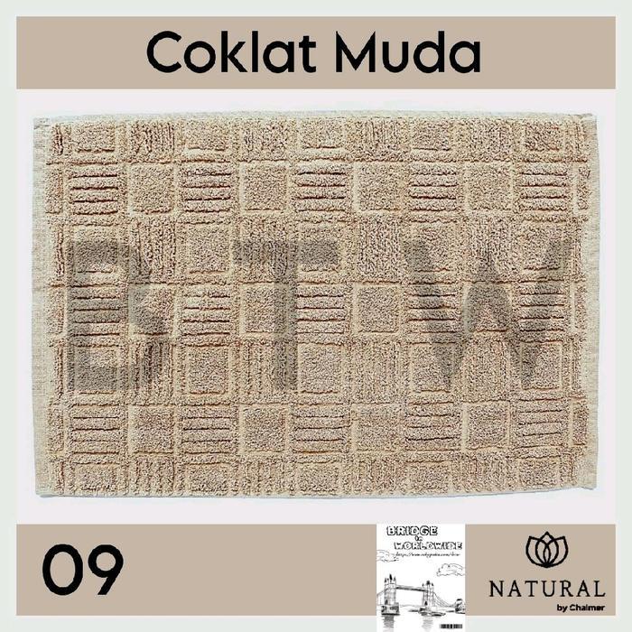KESET HANDUK NATURAL CHALMER 40x60CM Bahan Tebal Keset Handuk Hotel Natural Chalmer serap air dan ta