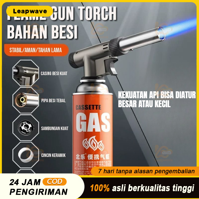 FLAME GUN TORCH PAKET TABUNG GAS Kepala Gas Bahan Besi Las Portable ANTI BOCOR