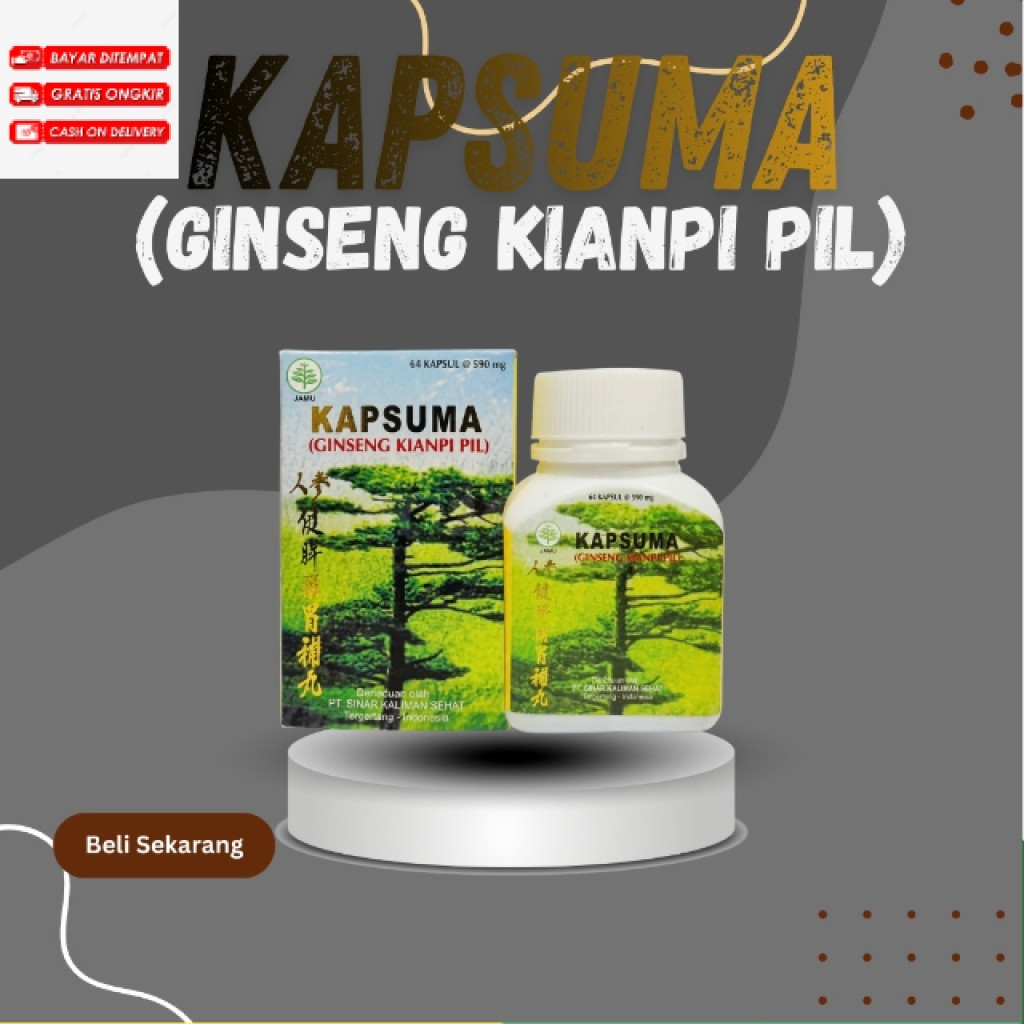 APOTIK WDR FARMA Kapsuma (Ginseng Kianpi Pil) 60'S - Penambah Nafsu Makan, Obat Penggemuk Badan #kia