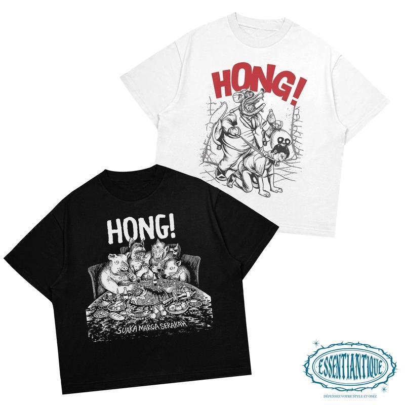 KAOS BAND HARDCORE PUNK HONG ART DESAIN KUALITAS UNISEX PRIA WANITA - KAOS BAND HONG - TS BAND HONG 