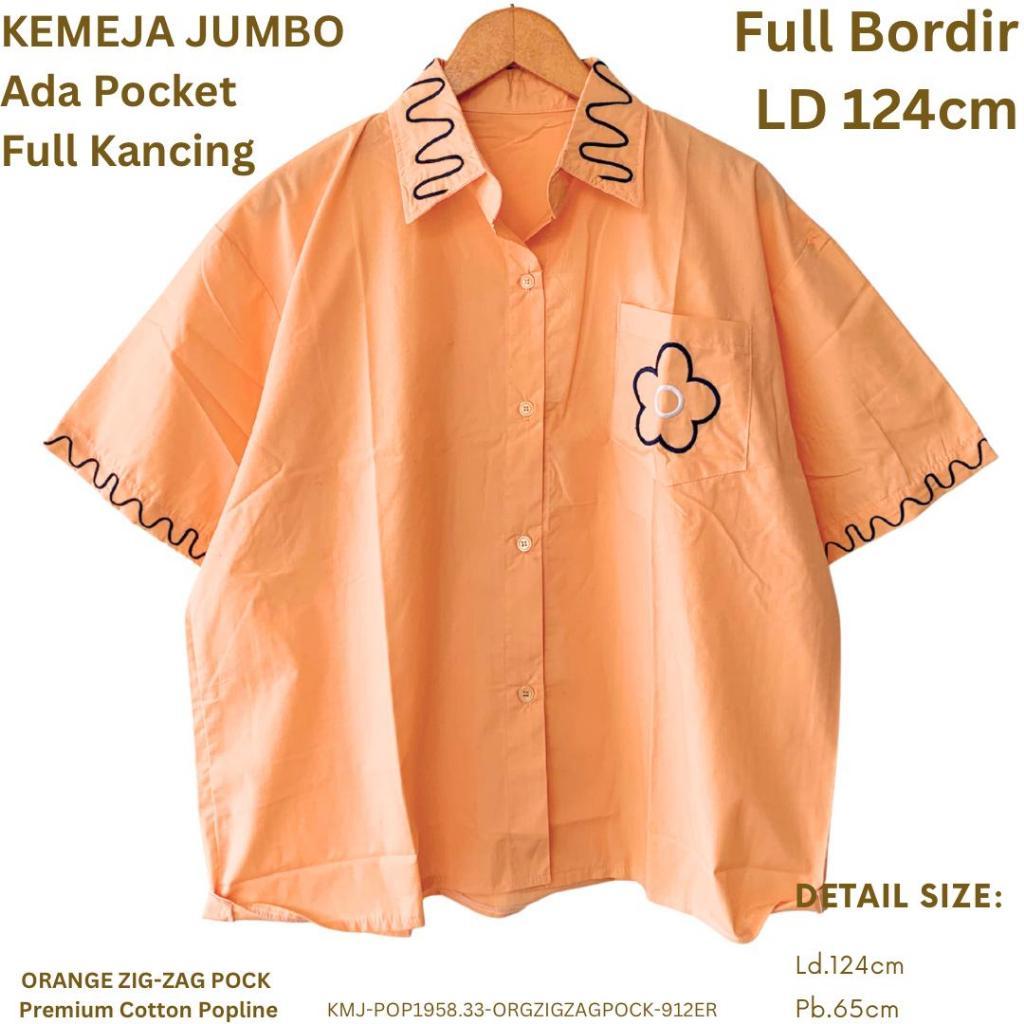 SERESHOP KEMEJA WANITA KEKINIAN JUMBO PREMIUM KATUN ADEM LD 120CM / KEMEJA JUMBO STYLE KOREA  / ATAS