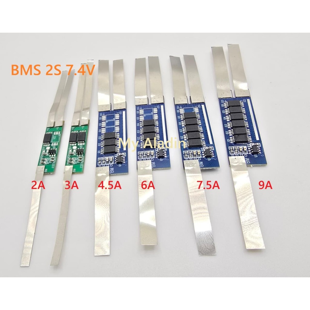 BMS Modul 2S 7.4V 7.4volt  Module Pelindung Baterai 18650 Protection BMS 2S 4.5A 6A 7.5A 9A 4.5 6 7.
