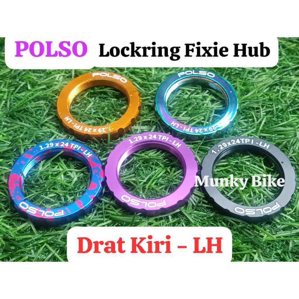 Lockring Pengunci Hub Fixie Polso COG Sprocket Gear Freehub Female Axle Fixie Drat Kiri