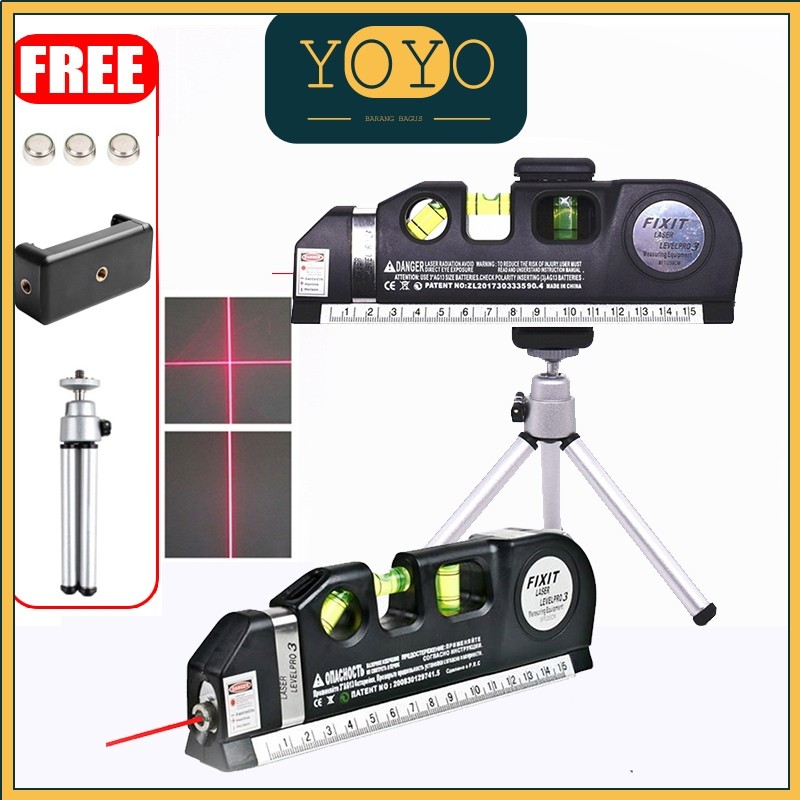 BBT - Penggaris Laser Waterpass Meteran Laser Meteran Laser Alat Pengukur Kemiringan Waterpass Pengg
