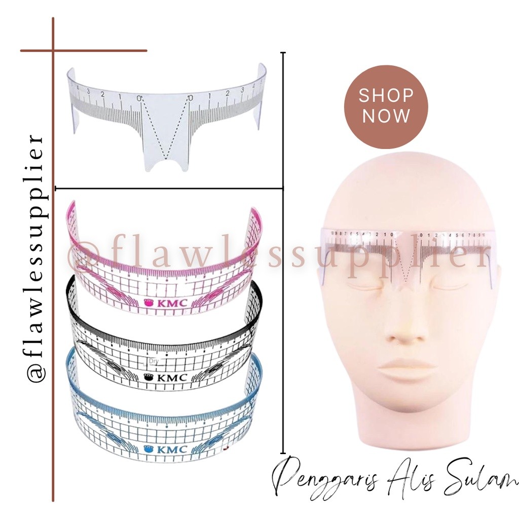 Penggaris Pengukur Alis / Penggaris Sulam Alis Mika / Penggaris Alis / Pengukur Alis / Penggaris Ali