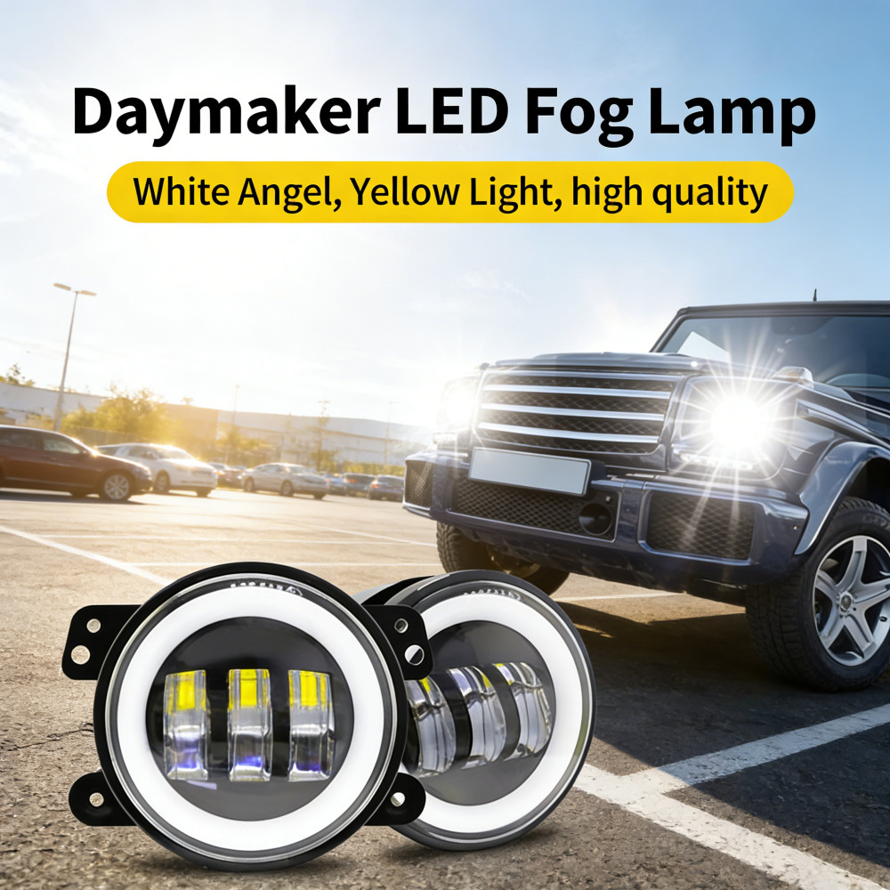 Angel aye kuning Lampu LED putih daymaker Fog lamp Fog lamp ying