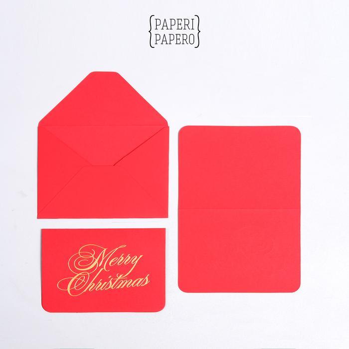 Christmas Card w/ Red Envelope - Kartu Natal Amplop Merah Premium (5 pcs) - Merah