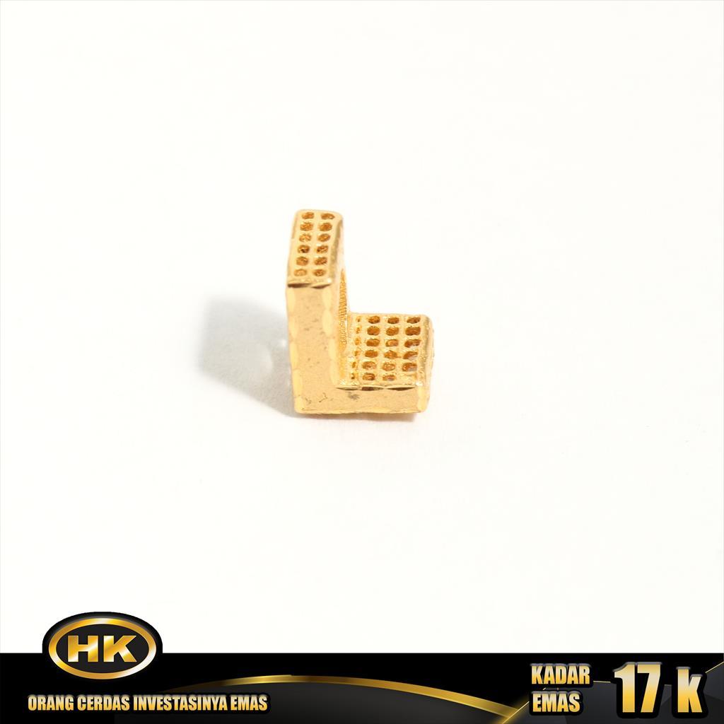 HK Mustika Gold - Liontin Emas 17K - Huruf L