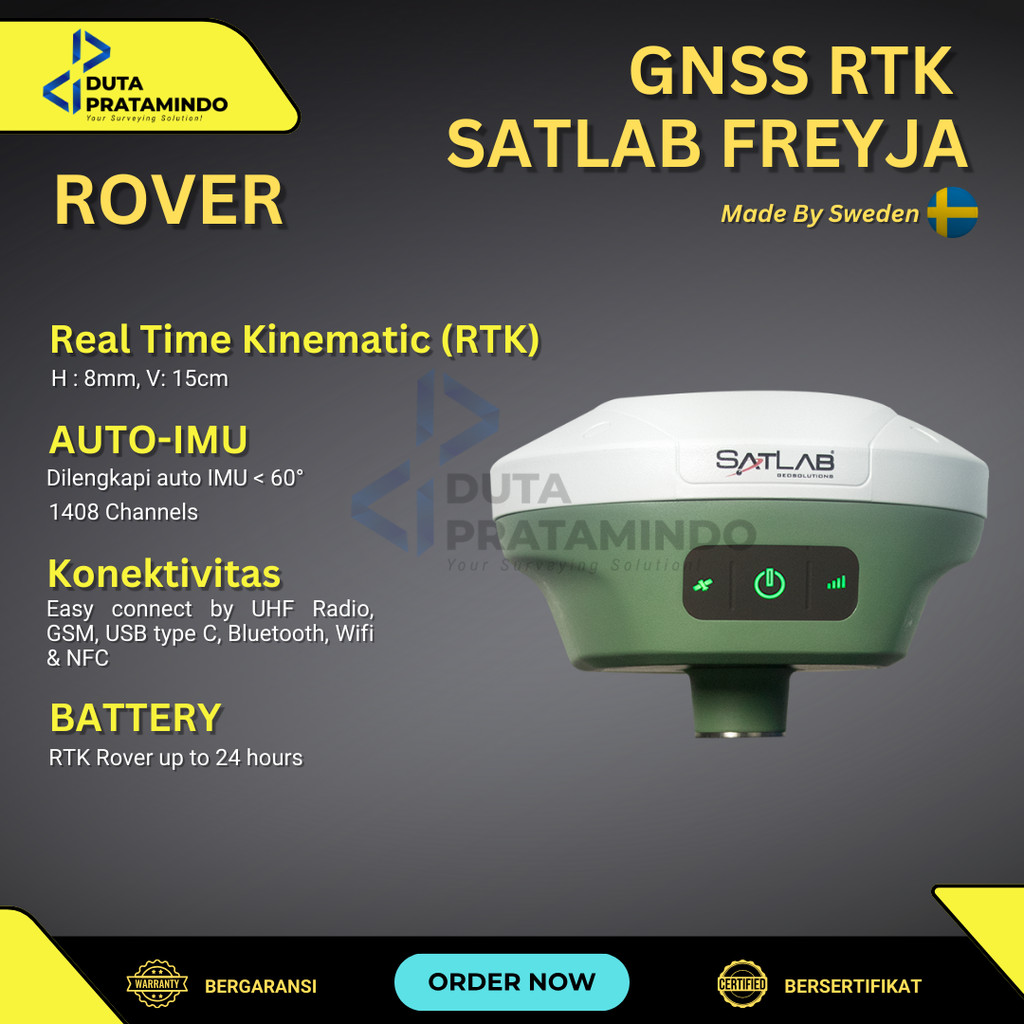 GPS RTK Geodetik SATLAB FREYJA ROVER
