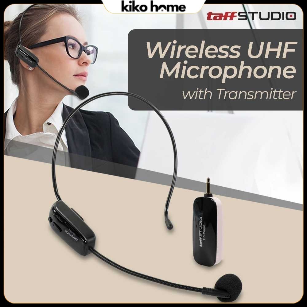 TAFFSTUDIO Wireless Microphone UHF Call Center with Transmitter - HX-W002