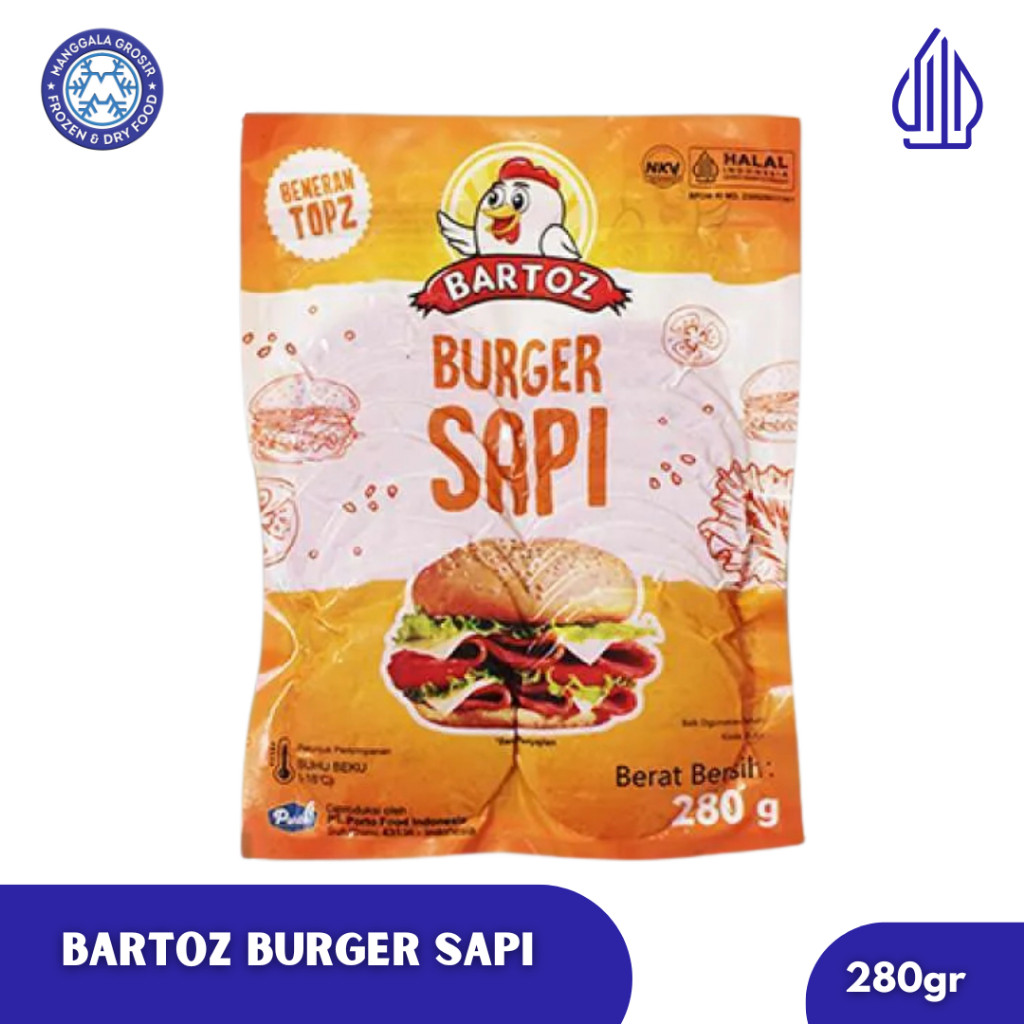 Bartoz Beef Slice Burger / Burger Sapi Slice / Iris 280gr