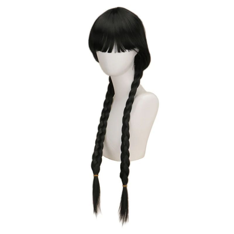 Rambut Kepang Palsu Panjang Wig Kepang 2 Wig Cosplay -