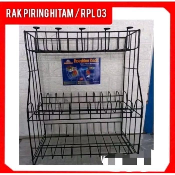 Rak Piring / Rak Piring RPL 03 Hitam / Rak Dapur / Rak Gelas - RPL 03 HITAM