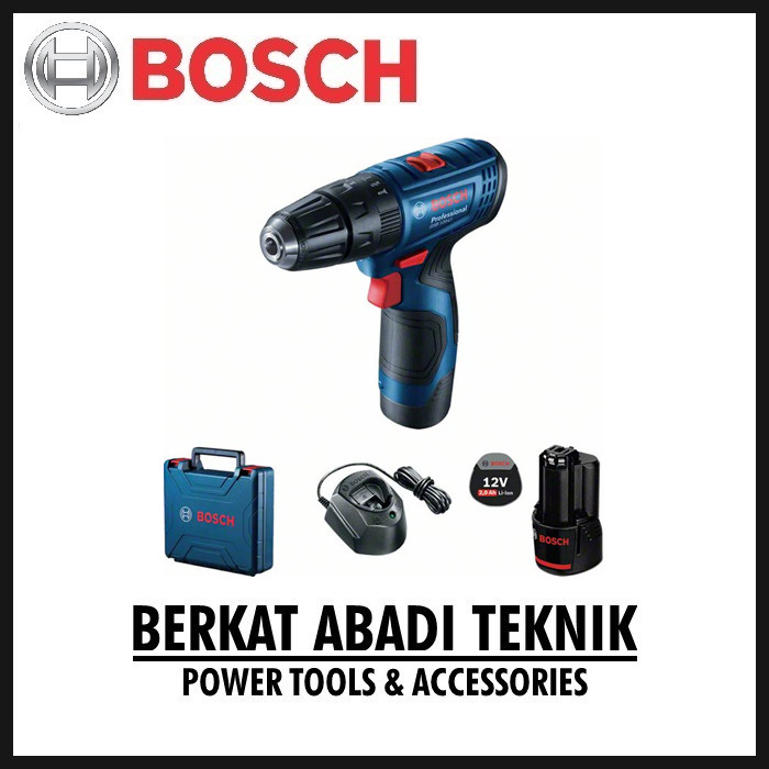 BOSCH GSR-120-2-Li Mesin Bor Cordless Drill Driver Gen 3 10mm 12V Obeng Baterai Batre Tangan Tanpa K