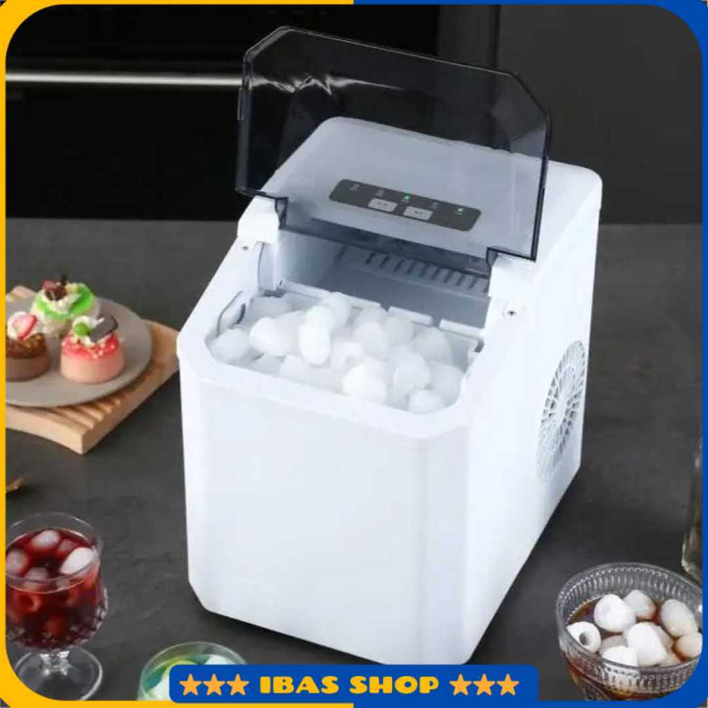 Mesin Es Batu Kristal Otomatis Mini Portable Ice Maker 12kg 100W - YH-16