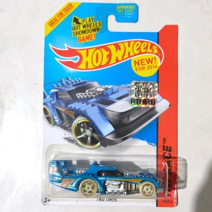Mainan Hot Wheels Two Timer biru Factory Sealed 2014 HW Race Track Stars base besi rare
