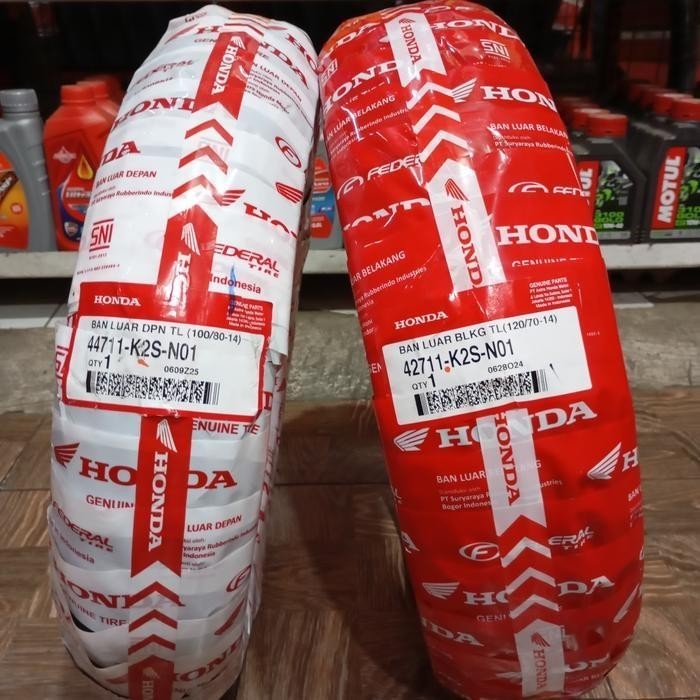 SEPASANG / SATUAN BAN VARIO 160 HONDA AHM K2S 150 DEPAN 100/80-14 BELAKANG 120/70-14 TUBLES TUBELES 