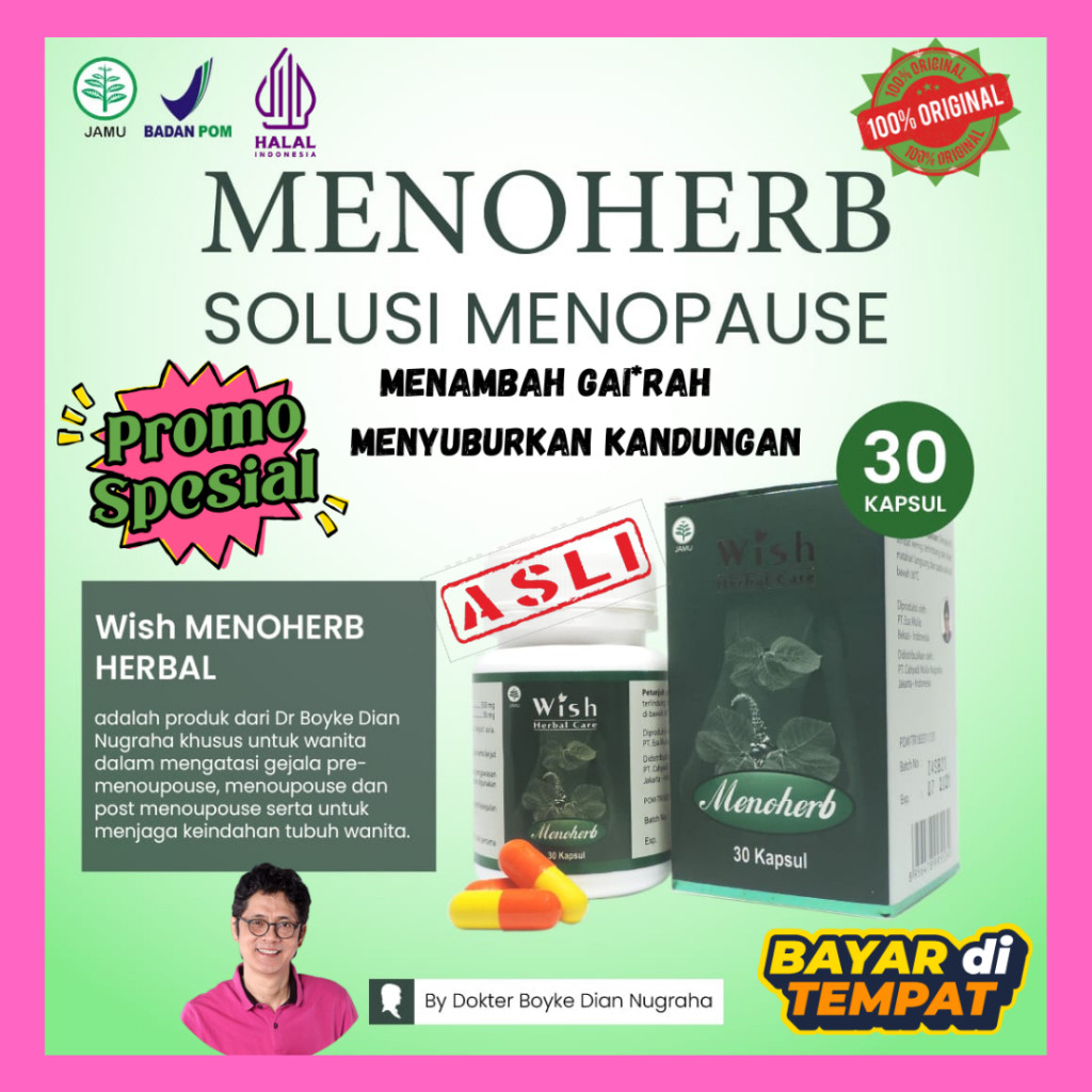 wish MENOHERB Suplemen Menopause Dr Boyke herbal ampuh