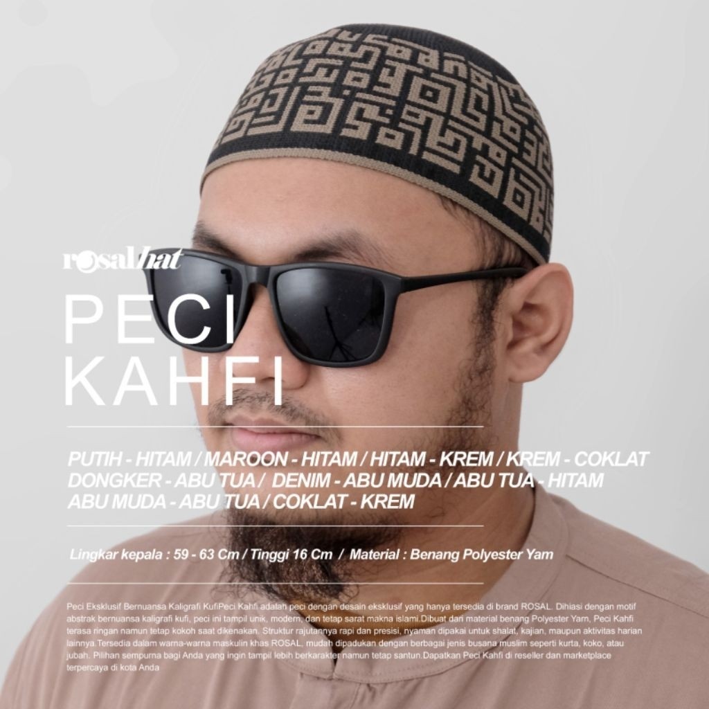 Peci Rajut Kahfi All Size Bernuansa Kaligrafi Khufi Kopiah Dewasa Allsize Songkok Kopeah Topi Haji S