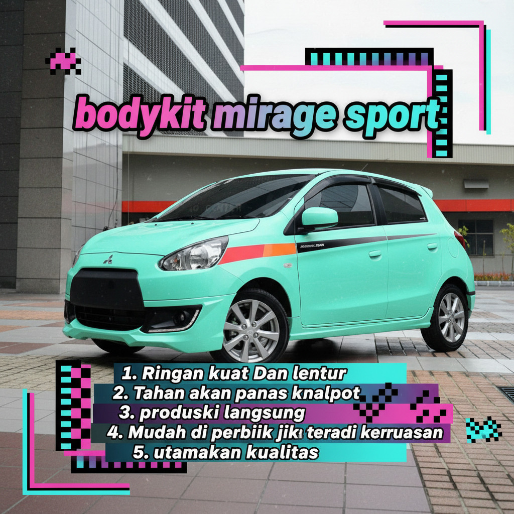 bodikit bodykit mirage sport bodikit mirage body kit mitsubishi mirage 2012-2015