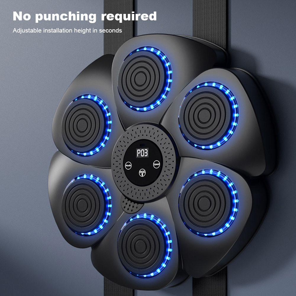 Music Boxing Machine Smart Bluetooth-Compatible Boxing Machine Wall Mounted Workout Boxing Target Ma